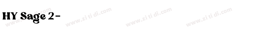 HY Sage 2字体转换